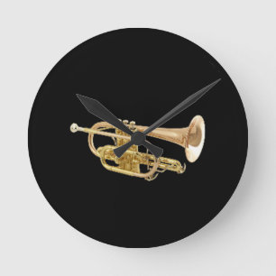 "Trumpet" Design Ohrs and Products Runde Wanduhr