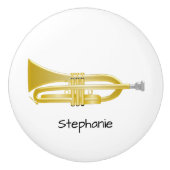 Trumpet Design Personalised Keramikknauf (Vorderseite)