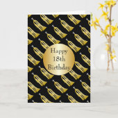 Trumpet Design Personalisiert 18. Geburtstag Karte (Gelbe Blume)