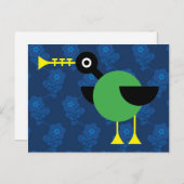 Trumpet Duck Postkarte (Vorne/Hinten)