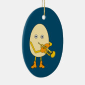 Trumpet Egghead Keramik Ornament (Rechts)