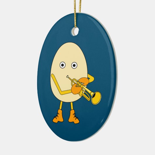 Trumpet Egghead Keramik Ornament (Links)