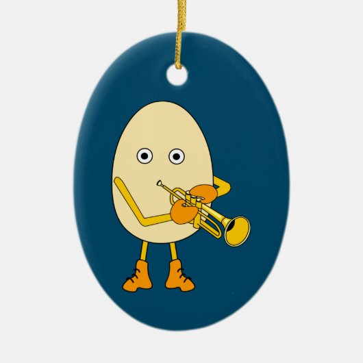Trumpet Egghead Keramik Ornament (Vorne)