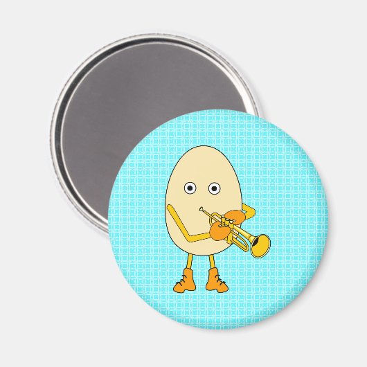 Trumpet Egghead Magnet (Vorderseite/Rückseite)
