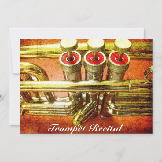 Trumpet Erwägungsgrund cool Jazz stilvolle Leistun Einladung (Vorderseite)