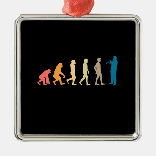 Trumpet-Evolution Ornament Aus Metall (Vorne)