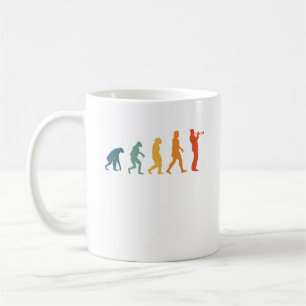 Trumpet Evolution Retro Player Musician Kaffeetasse