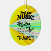 Trumpet fühlen Sie die Musik Keramik Ornament (Rechts)