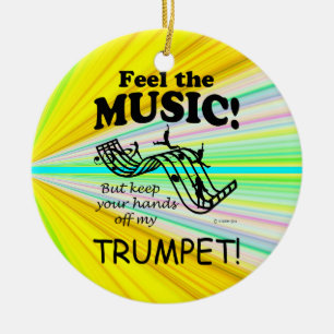 Trumpet fühlen Sie die Musik Keramik Ornament