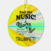 Trumpet fühlen Sie die Musik Keramik Ornament (Links)