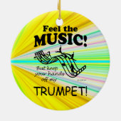 Trumpet fühlen Sie die Musik Keramik Ornament (Hinten)