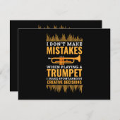 Trumpet Funny Musician Band Player Trumpeter Gift (Vorne/Hinten)