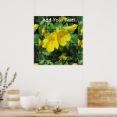 Trumpet Garden Blumen Yellow Poster (Küche)