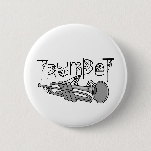 Trumpet Halloween Cobwebets Button (Vorderseite)