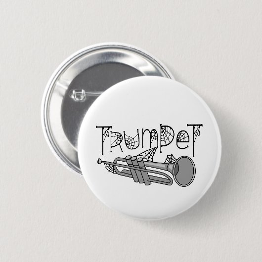 Trumpet Halloween Cobwebets Button (Vorne & Hinten)