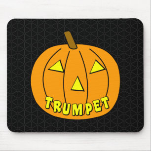 Trumpet Halloween Pumpkin Mousepad