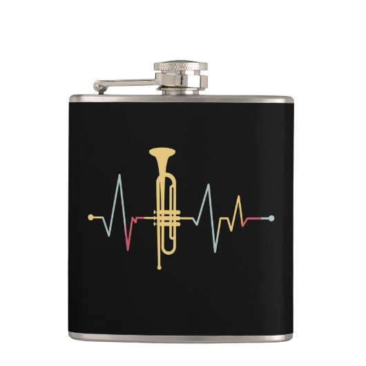 Trumpet Heartbeat Flachmann (Vorderseite)
