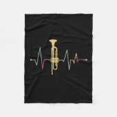 Trumpet Heartbeat Fleecedecke (Vorderseite)