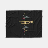 Trumpet Heartbeat Fleecedecke (Vorderseite (Horizontal))