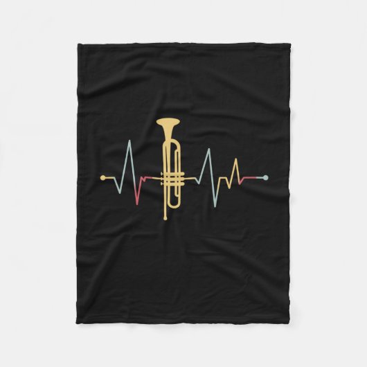 Trumpet Heartbeat Fleecedecke (Vorderseite)