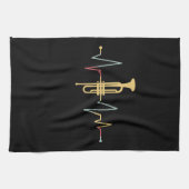 Trumpet Heartbeat Geschirrtuch (Horizontal)