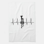 Trumpet Heartbeat Geschirrtuch (Vertikal)