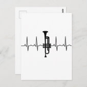 Trumpet Heartbeat Postkarte (Vorne/Hinten)