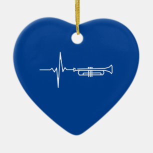 Trumpet Heartbeat Trumpet Player Geschenk Keramik Ornament