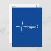 Trumpet Heartbeat Trumpet Player Geschenk Postkarte (Vorne/Hinten)