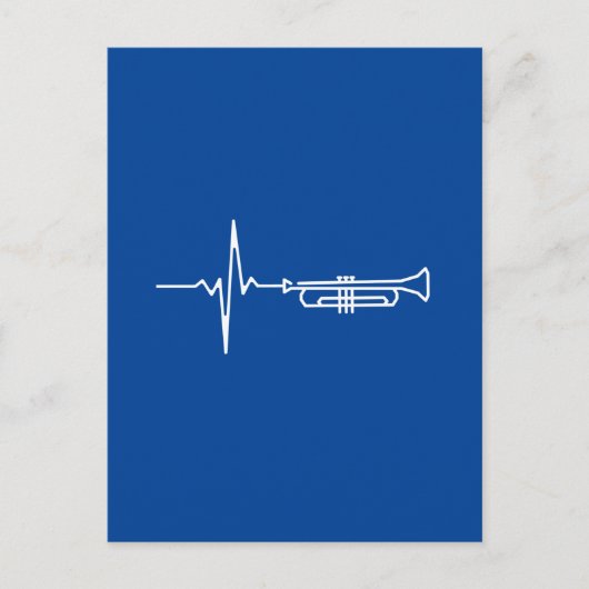 Trumpet Heartbeat Trumpet Player Geschenk Postkarte (Vorderseite)