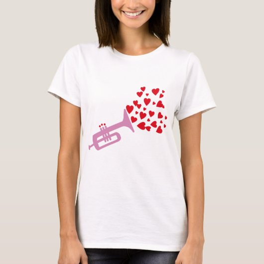 Trumpet Hearts T-Shirt (Vorderseite)