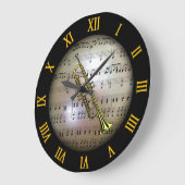 Trumpet ~ Hintergrund "The Musical Planet" * ~ Große Wanduhr (Winkel)