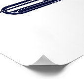 Trumpet Horizontal Solid Blue Musician Grafik Poster (Ecke)