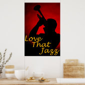 Trumpet "Liebe, Jazz"-Poster Poster (Küche)