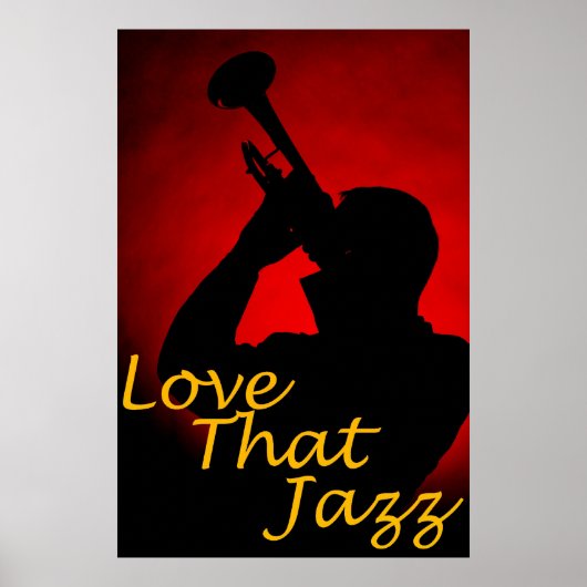 Trumpet "Liebe, Jazz"-Poster Poster (Vorne)