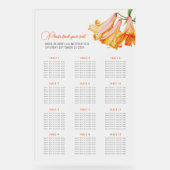 Trumpet lilies wedding 12 table seating chart  acrylschild (Vorderseite)