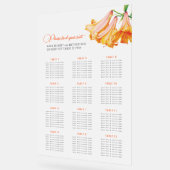 Trumpet lilies wedding 12 table seating chart  acrylschild (Winkel)