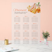 Trumpet lilies wedding 12 table seating chart  acrylschild (Hochzeit)