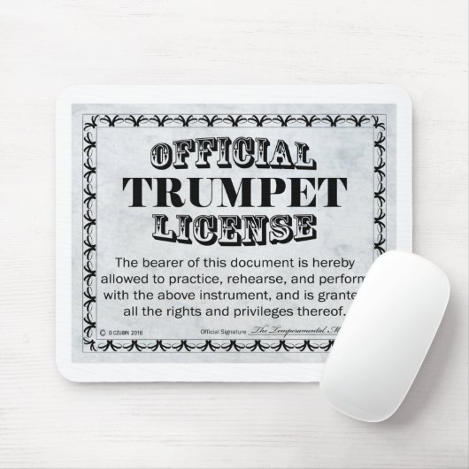 Trumpet-Lizenz Mousepad (Mit Mouse)