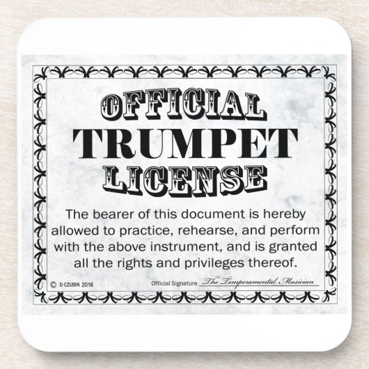 Trumpet-Lizenz Untersetzer (Vorderseite)