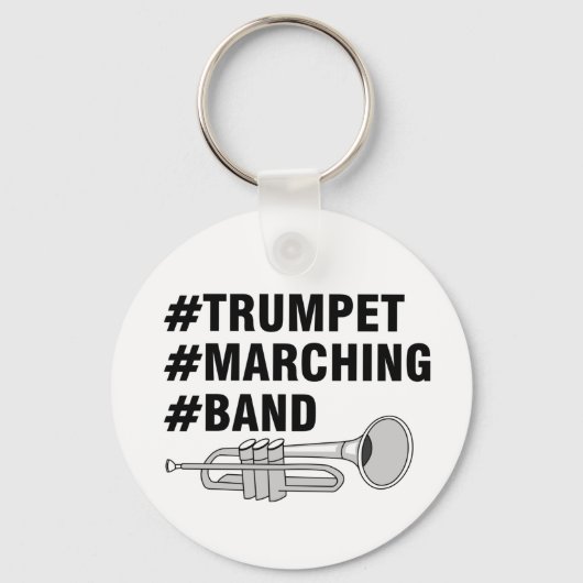Trumpet Marching Band Hashtags Schlüsselanhänger (Vorderseite)