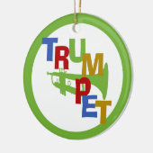 TRUMPET mit Foto Keramik Ornament (Links)