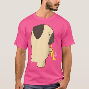 Trumpet Mops Tshirt Jazz Trumpeter Geschenk Idee B