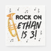 Trumpet Music Birthday Party Paper Napkins Serviette (Vorderseite)