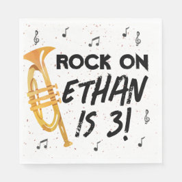 Trumpet Music Birthday Party Paper Napkins Serviette
