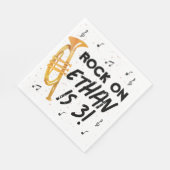 Trumpet Music Birthday Party Paper Napkins Serviette (Ecke)