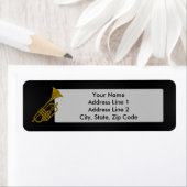 Trumpet Music Cartoon Labels (Insitu)