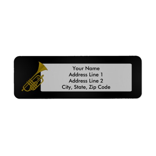 Trumpet Music Cartoon Labels (Vorne)