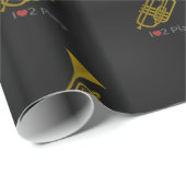 Trumpet Music Cartoon Paper Geschenkpapier (Rolleneckpunkt)