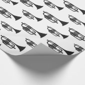 Trumpet Music Cartoon Paper Geschenkpapier (Ecke)